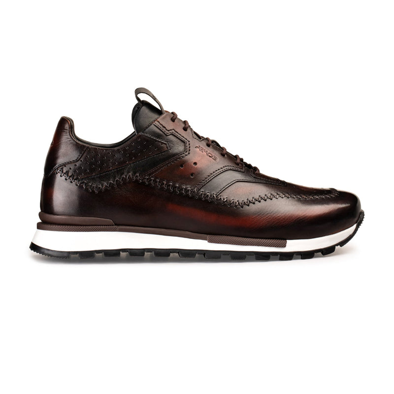 Men's Brown Patina Leather Sneaker