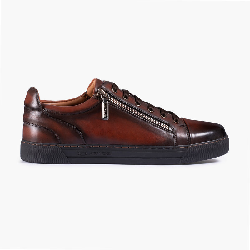 Men's Brown Patina Leather Sneaker