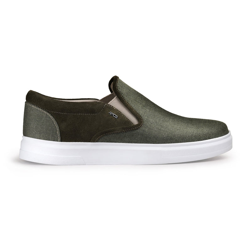 Men's Khaki Linen Slip-On Sneaker