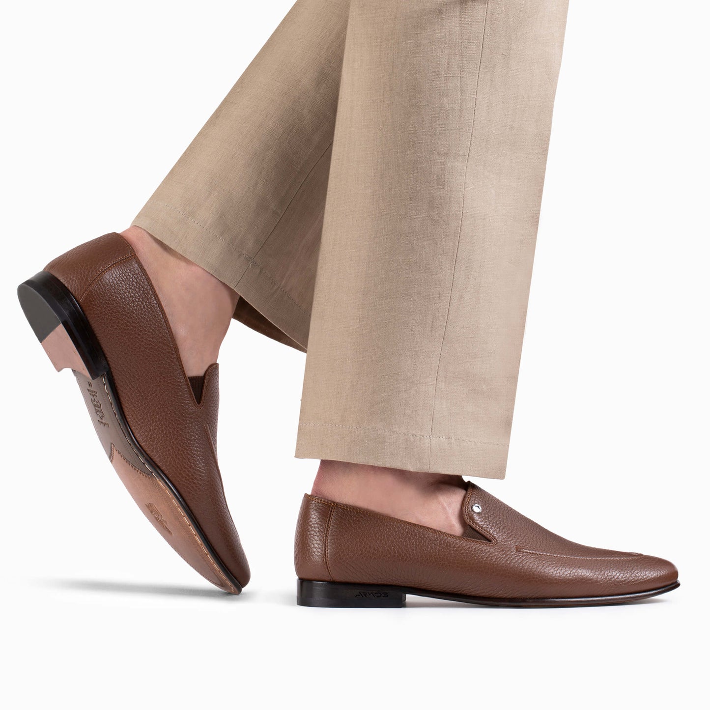 Brown loafers