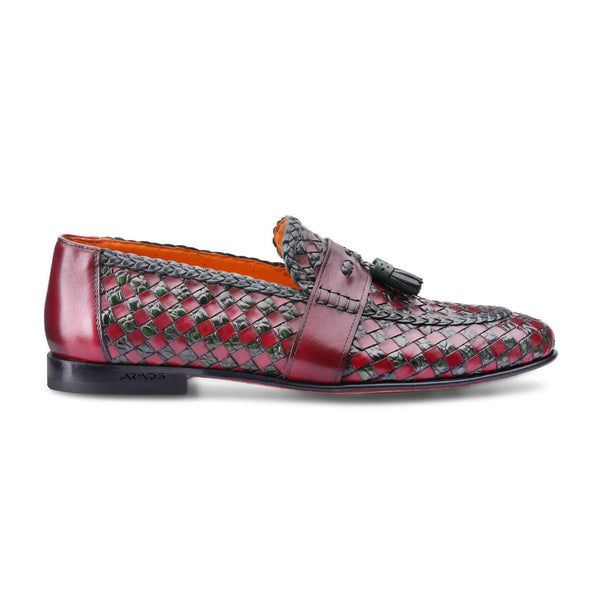 Red-green loafers