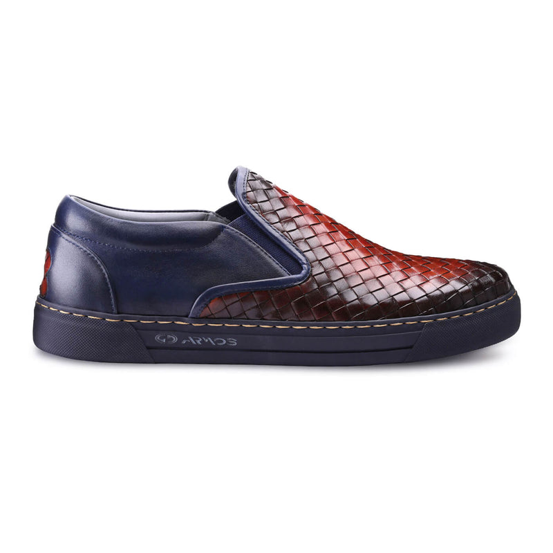 Men’s Blue and Brown Slip-On Sneaker