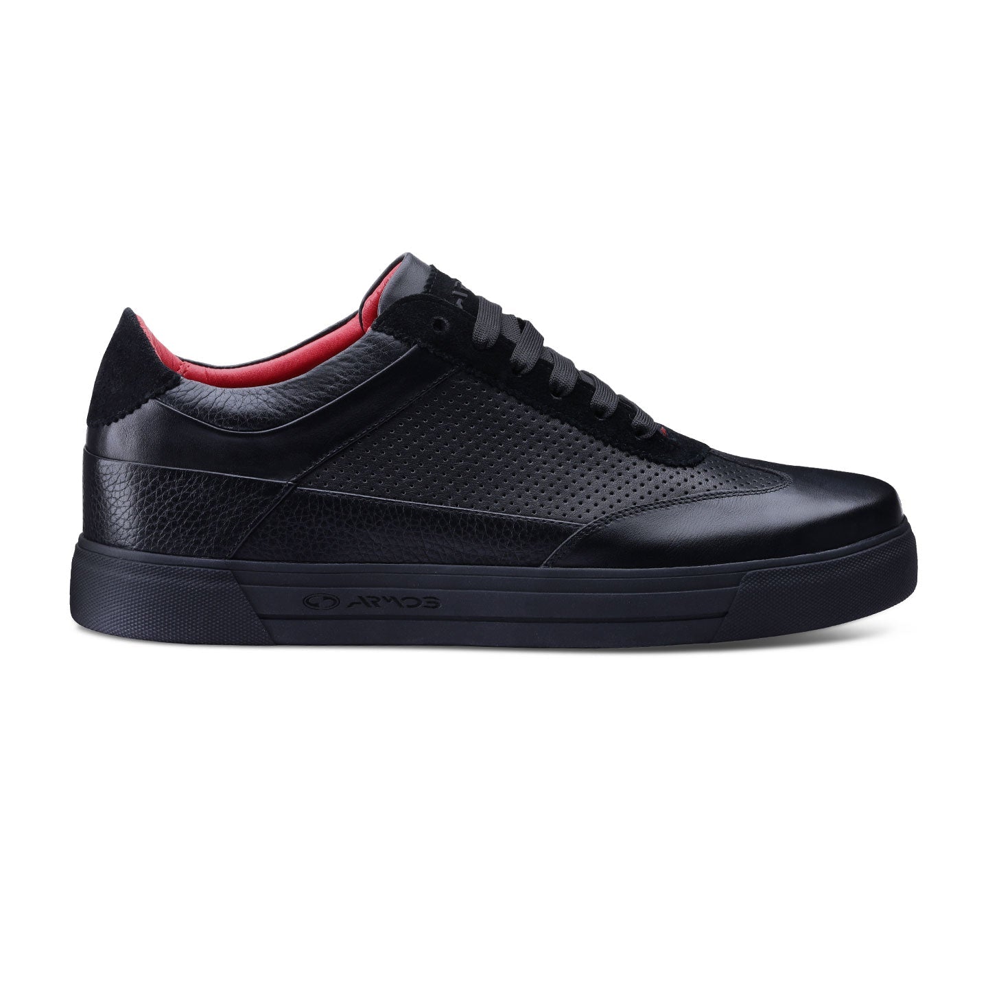 Men's Black Breathable Leather Sneaker