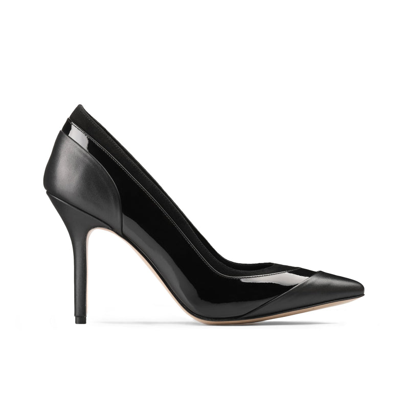 Black high-heel pumps