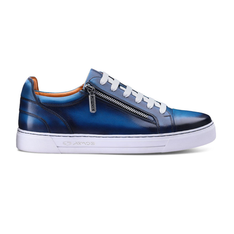 Men's Blue Patina Leather Sneaker