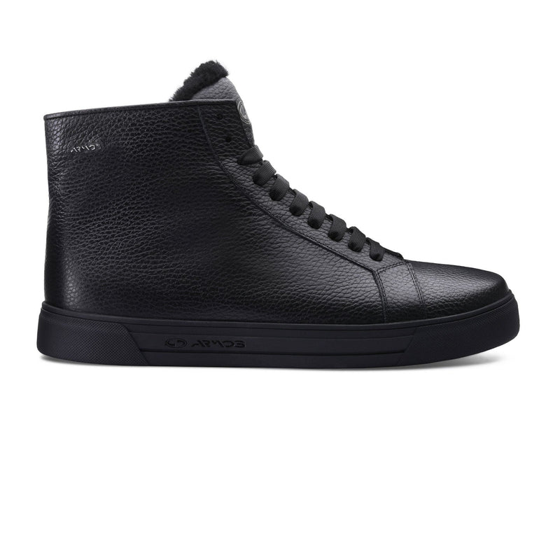 Black high-top sneakers