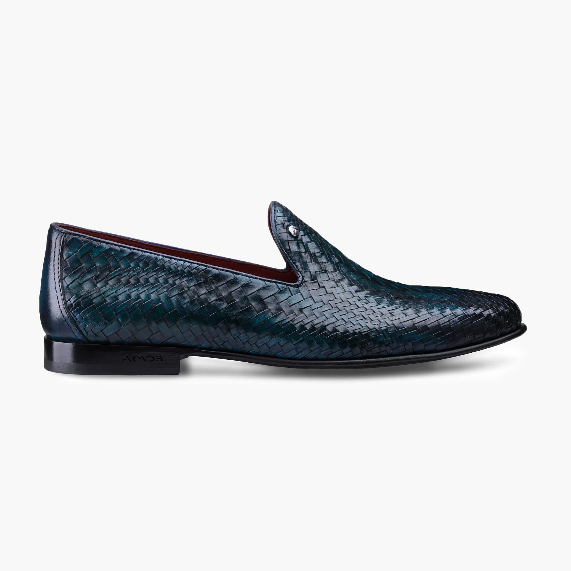 Blue woven loafers