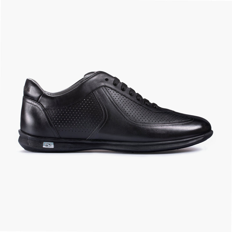 Men's Black Perforated Sneaker