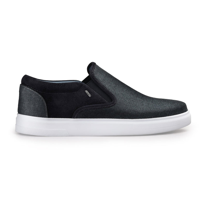 Men's Dark Gray Linen Slip-On Sneaker