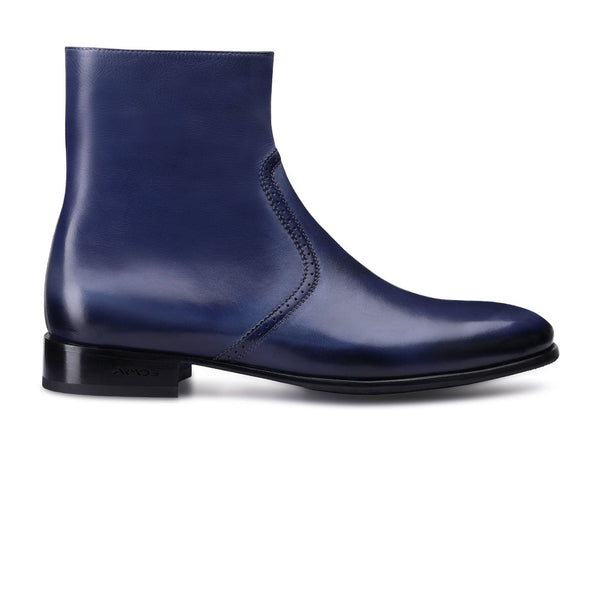 Blue patinated boots