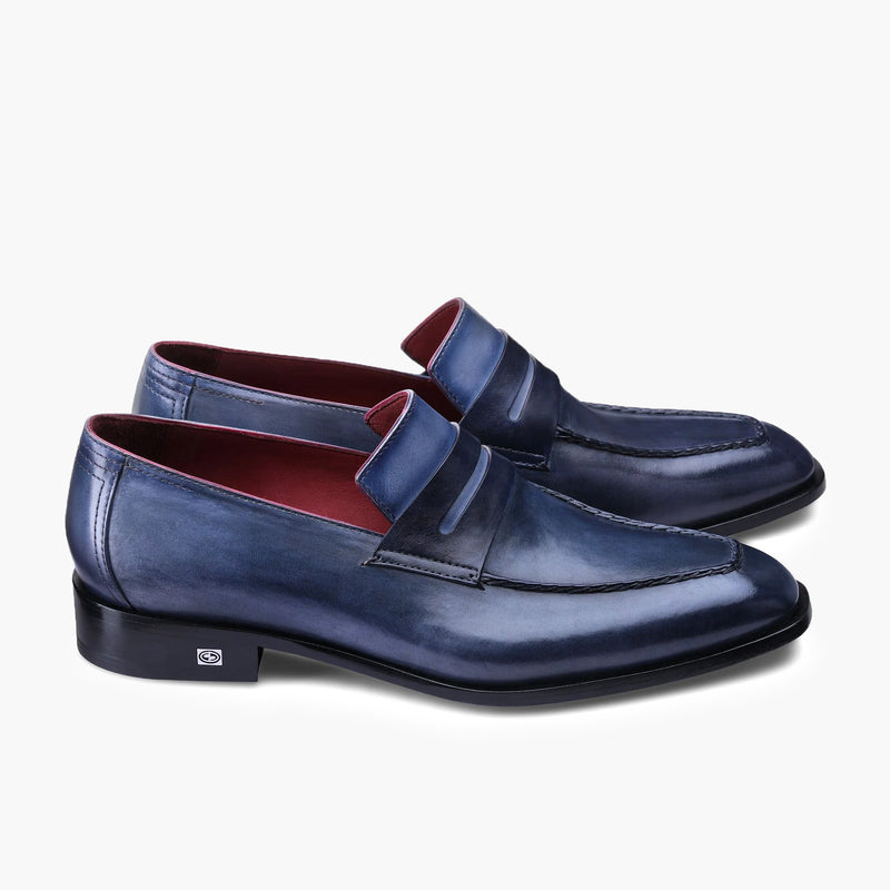 Patinated Penny Loafers