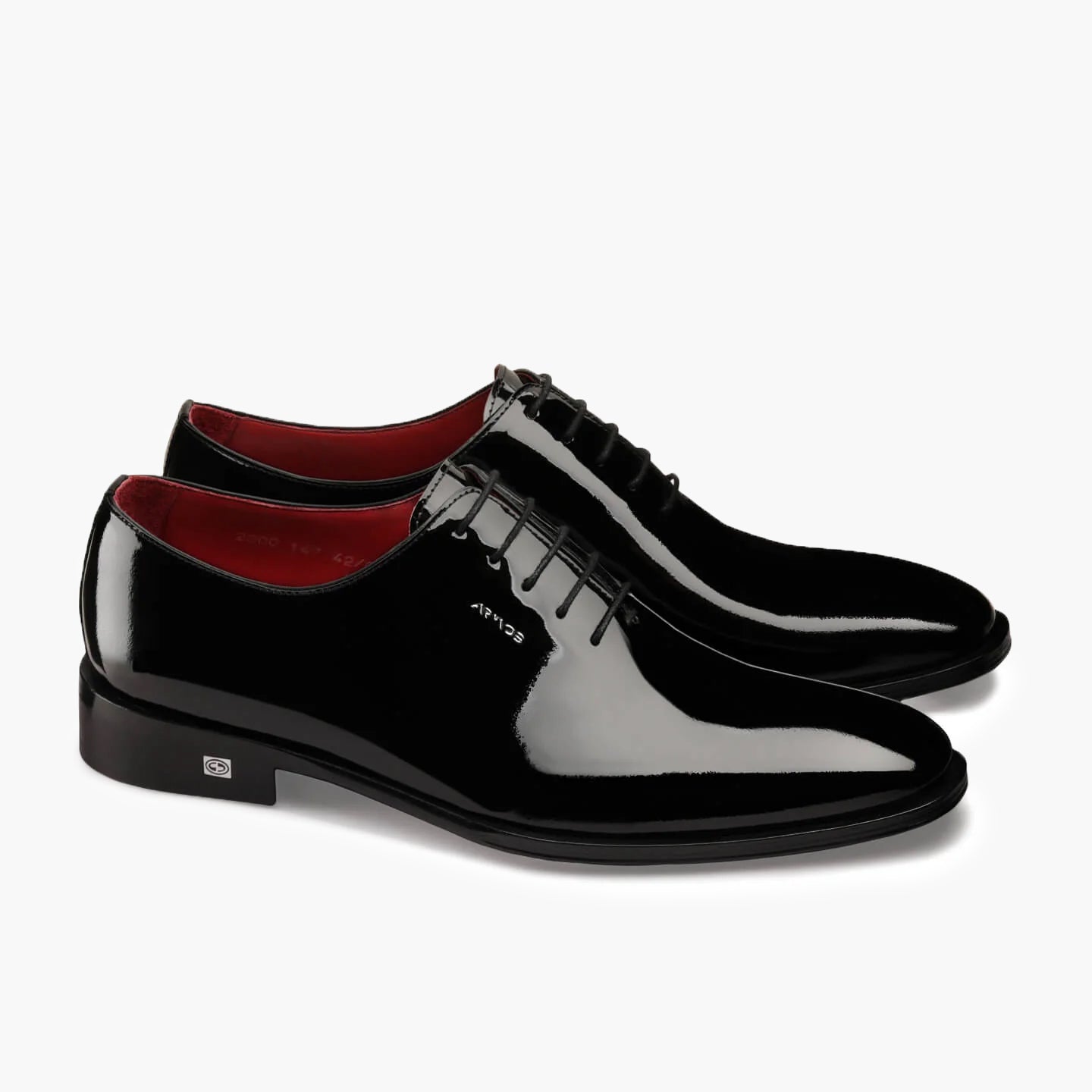 Men's Black Patent Leather Oxfords