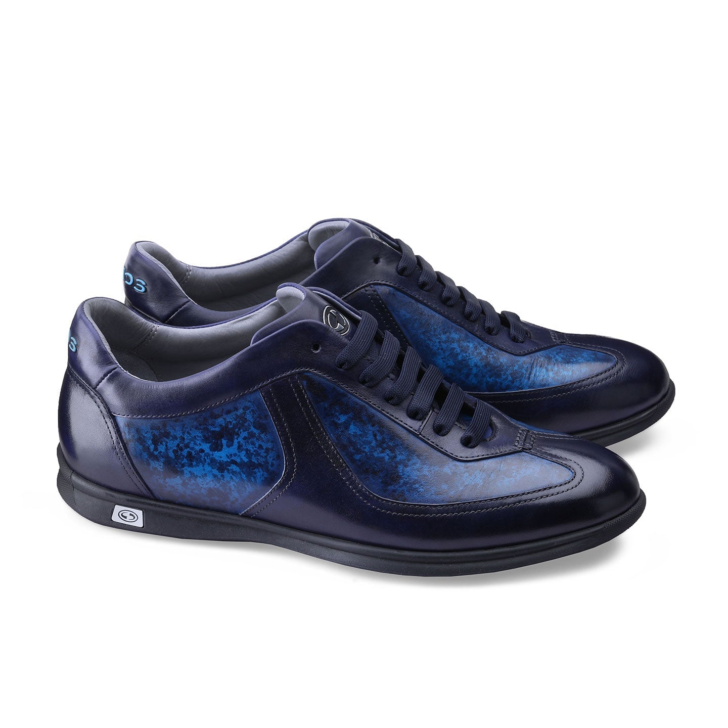 Men's Blue Patina Leather Sneaker