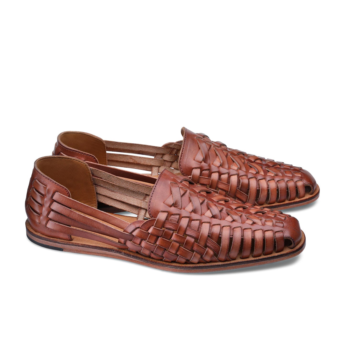 Brown woven sandals