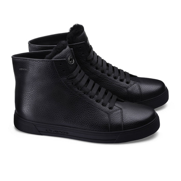 Black high-top sneakers