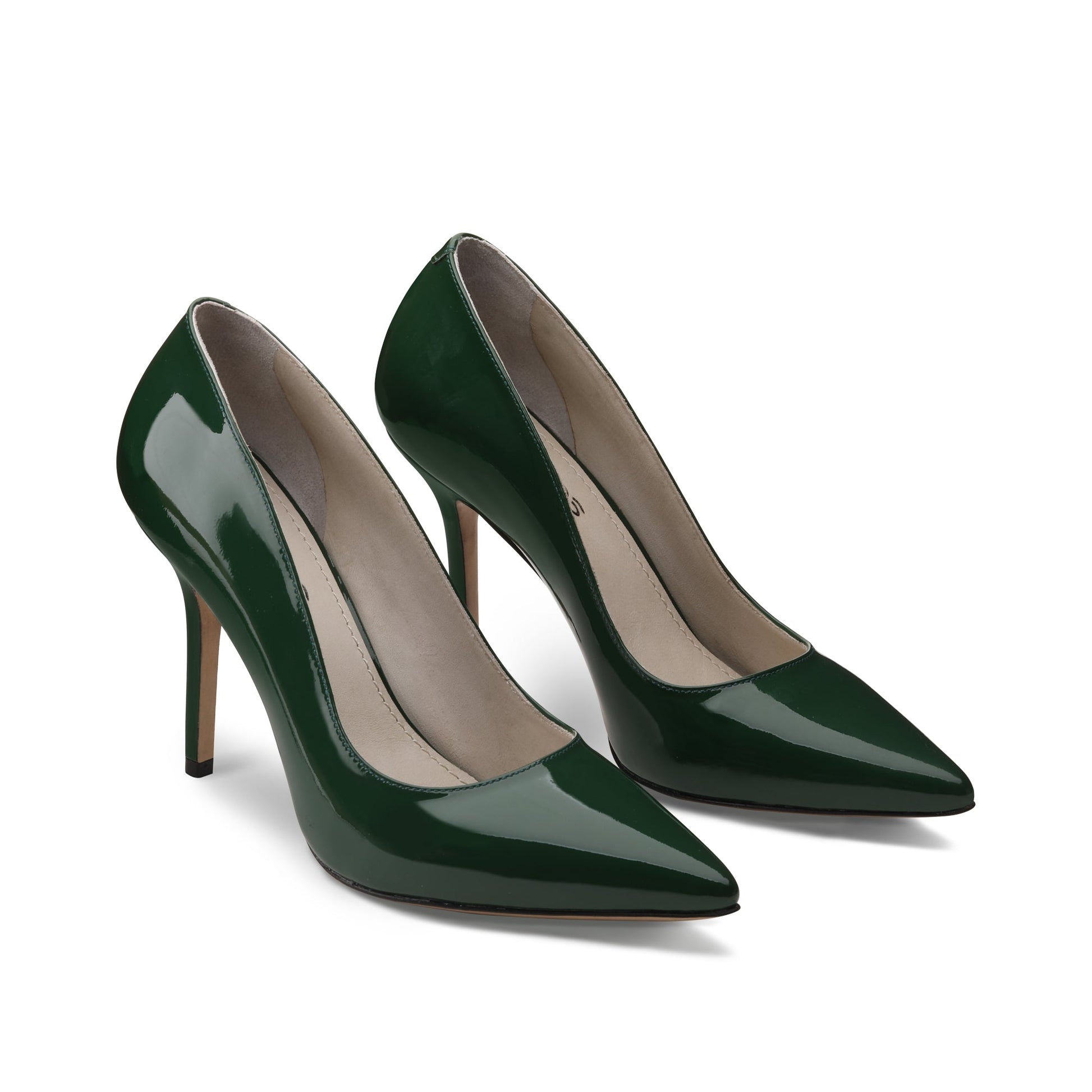 Green lacquered pumps