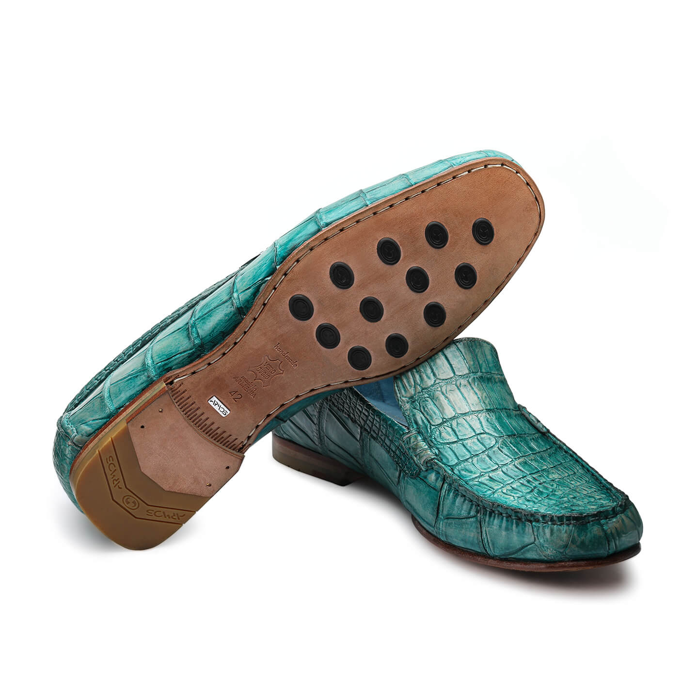 Turquoise moccasins