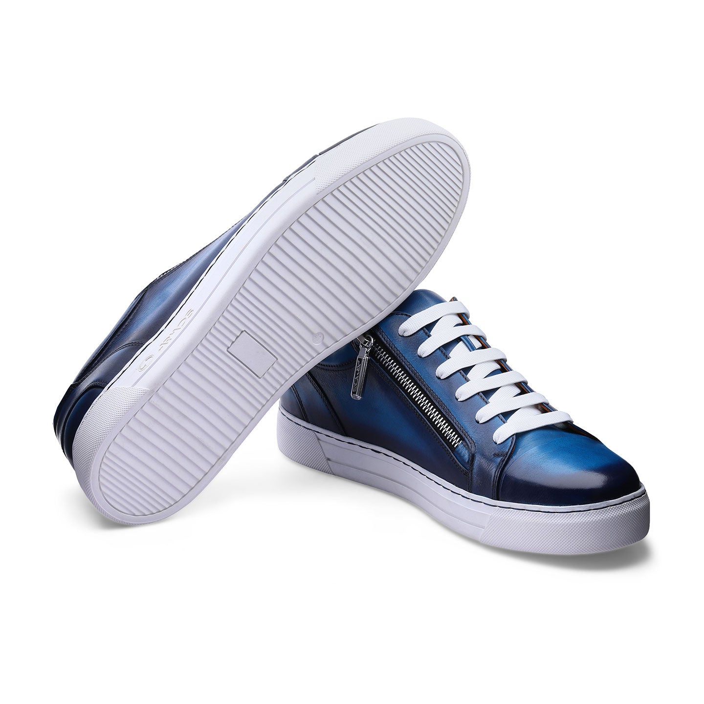 Men's Blue Patina Leather Sneaker