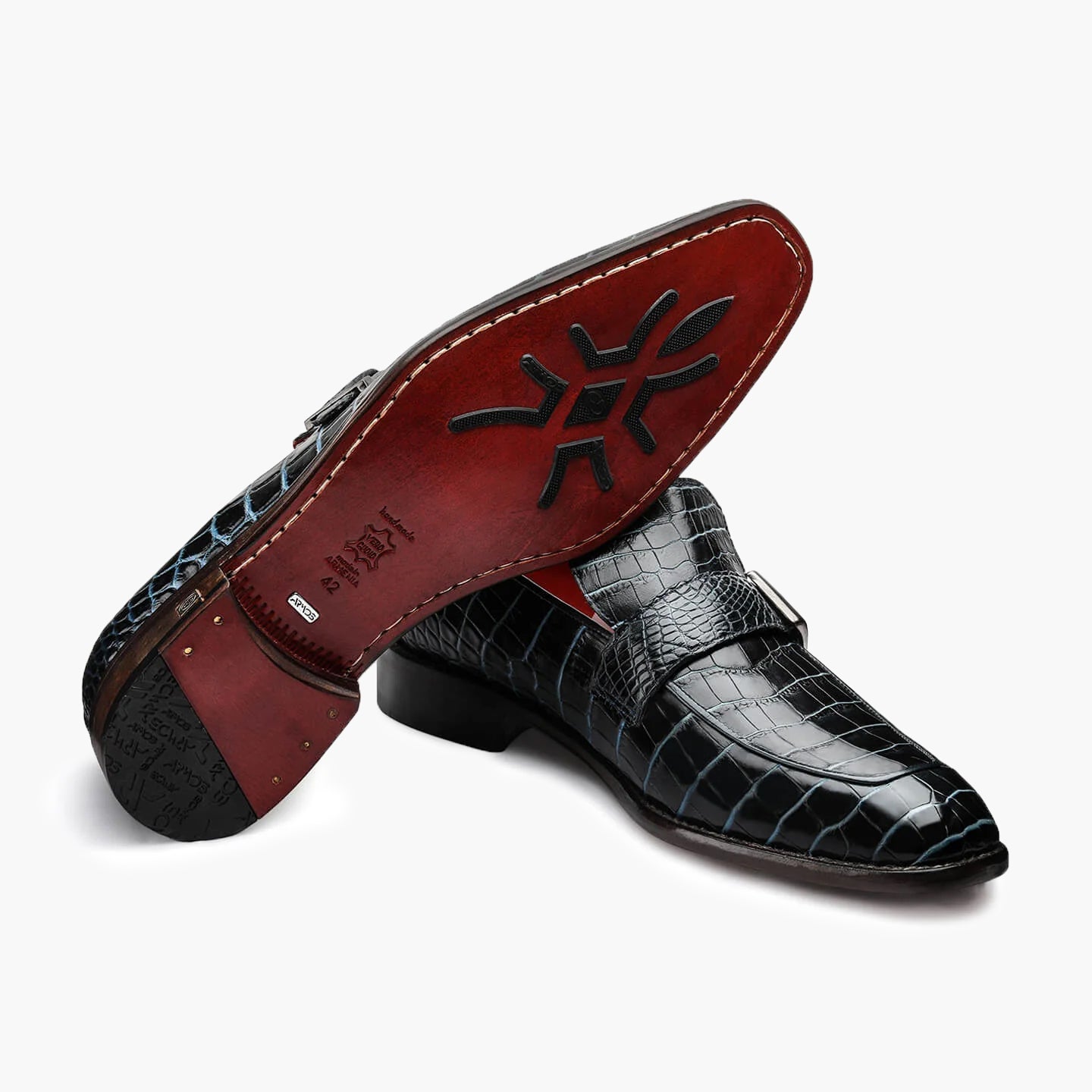 Crocodile leather loafers