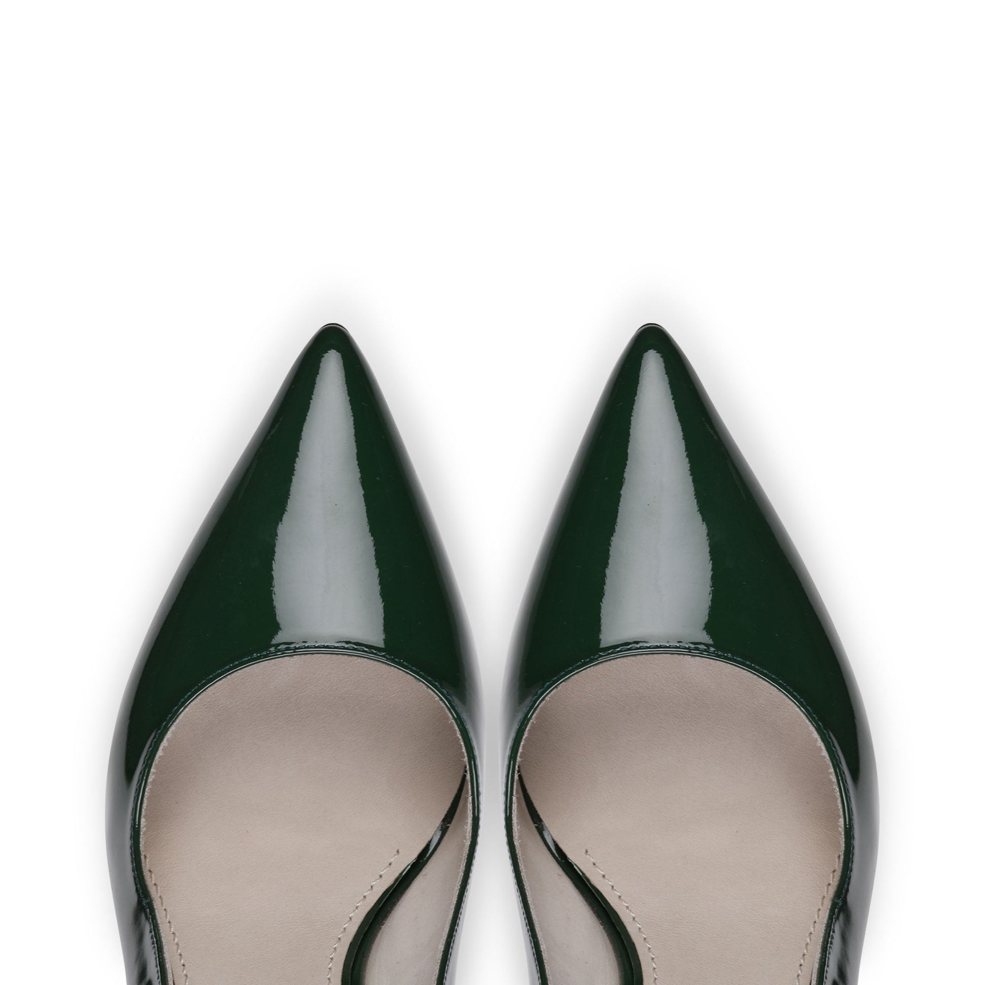 Green lacquered pumps