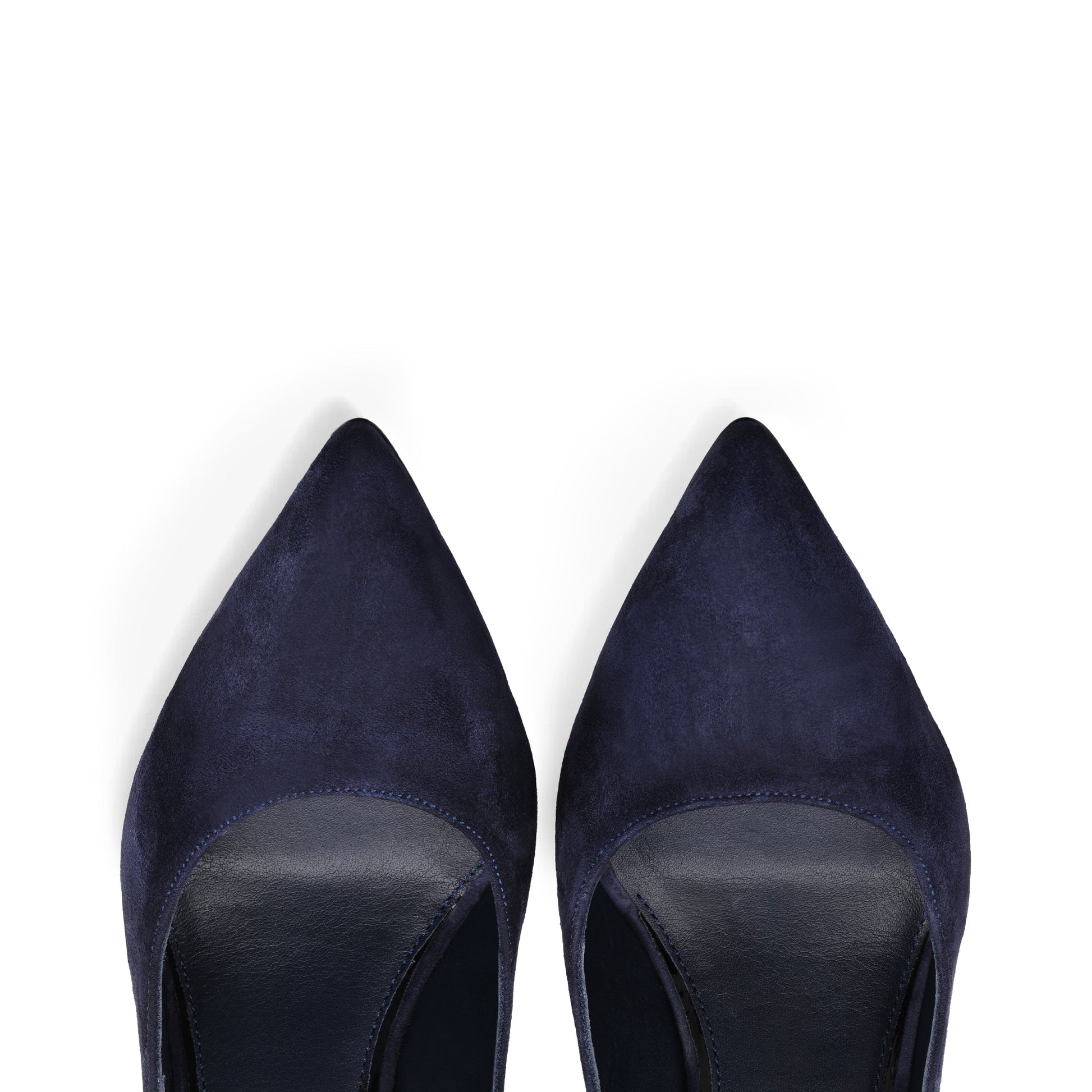 Blue suede pumps shoes