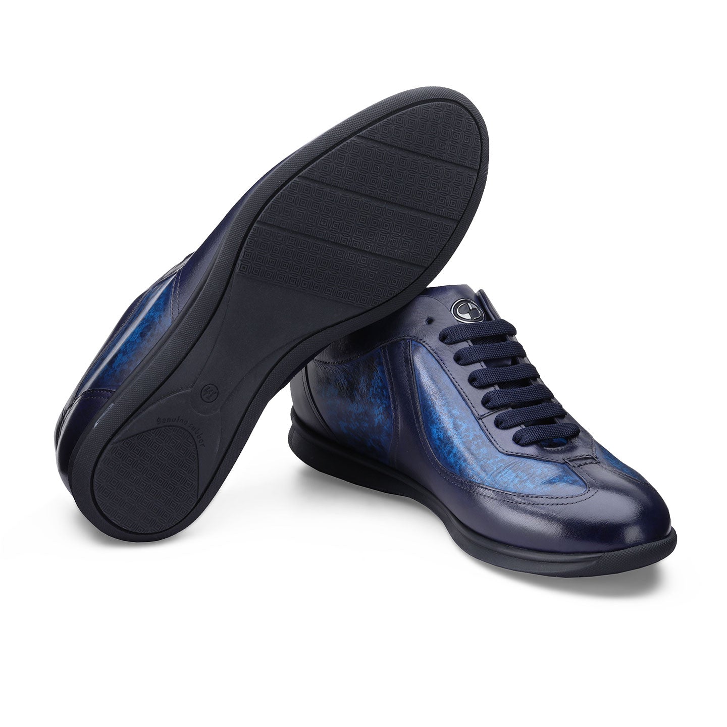 Men's Blue Patina Leather Sneaker