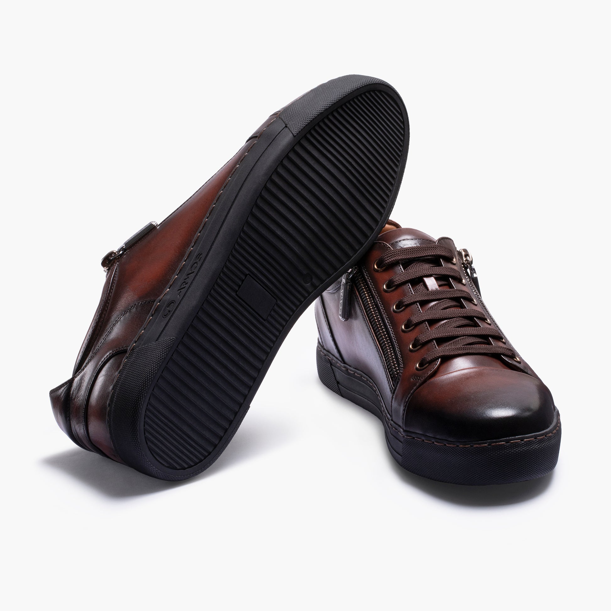 Men's Brown Patina Leather Sneaker