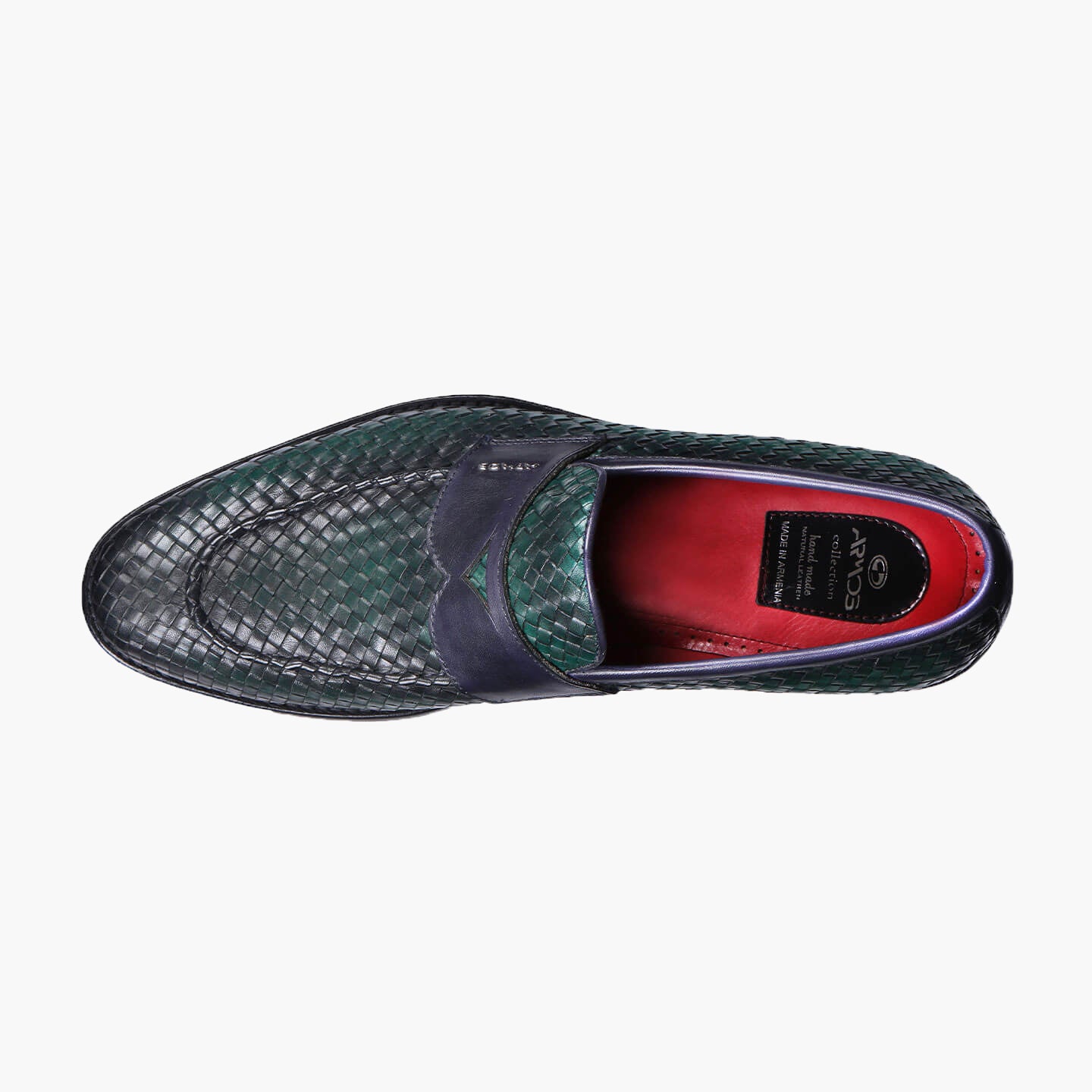 Green Woven Loafers