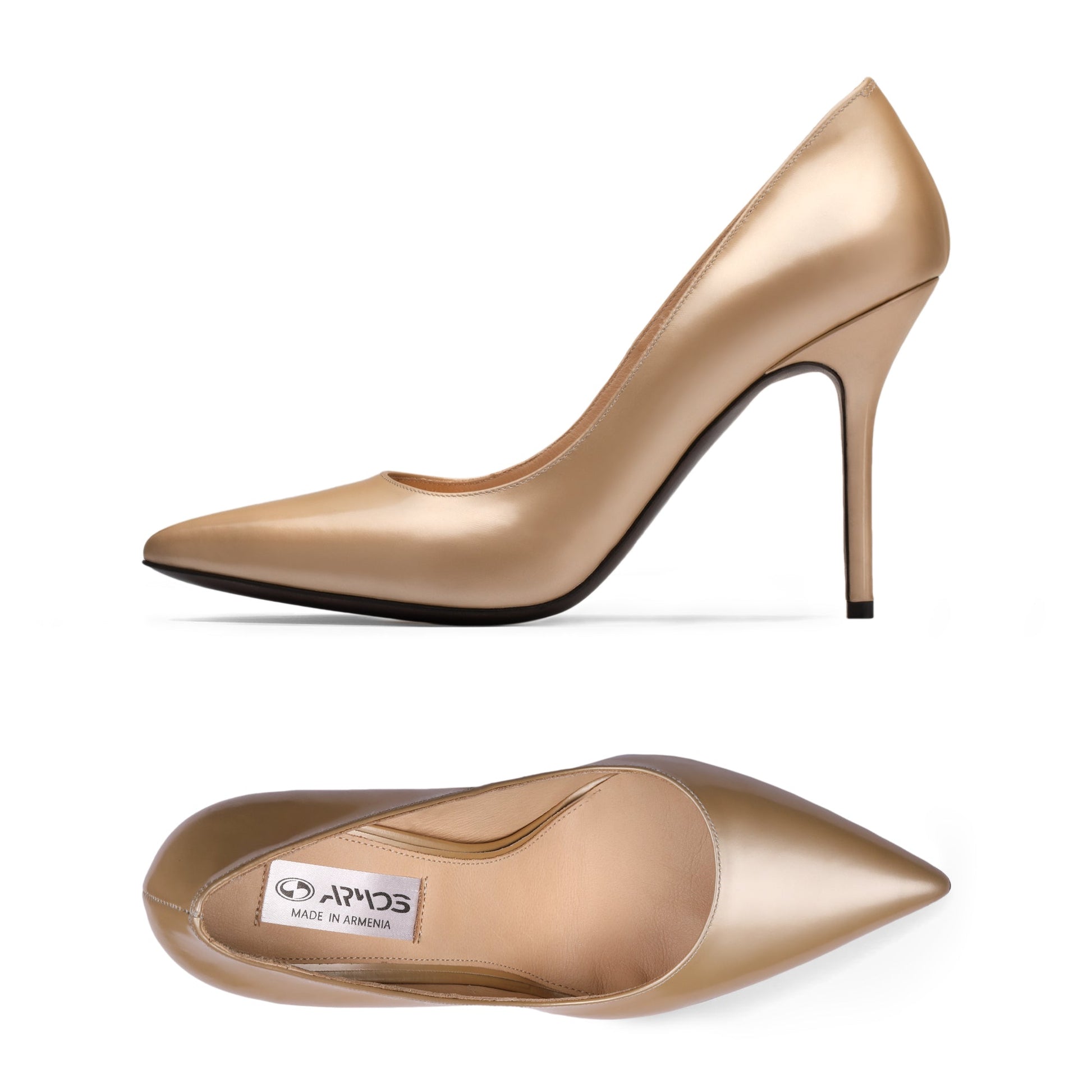 Classic golden pumps