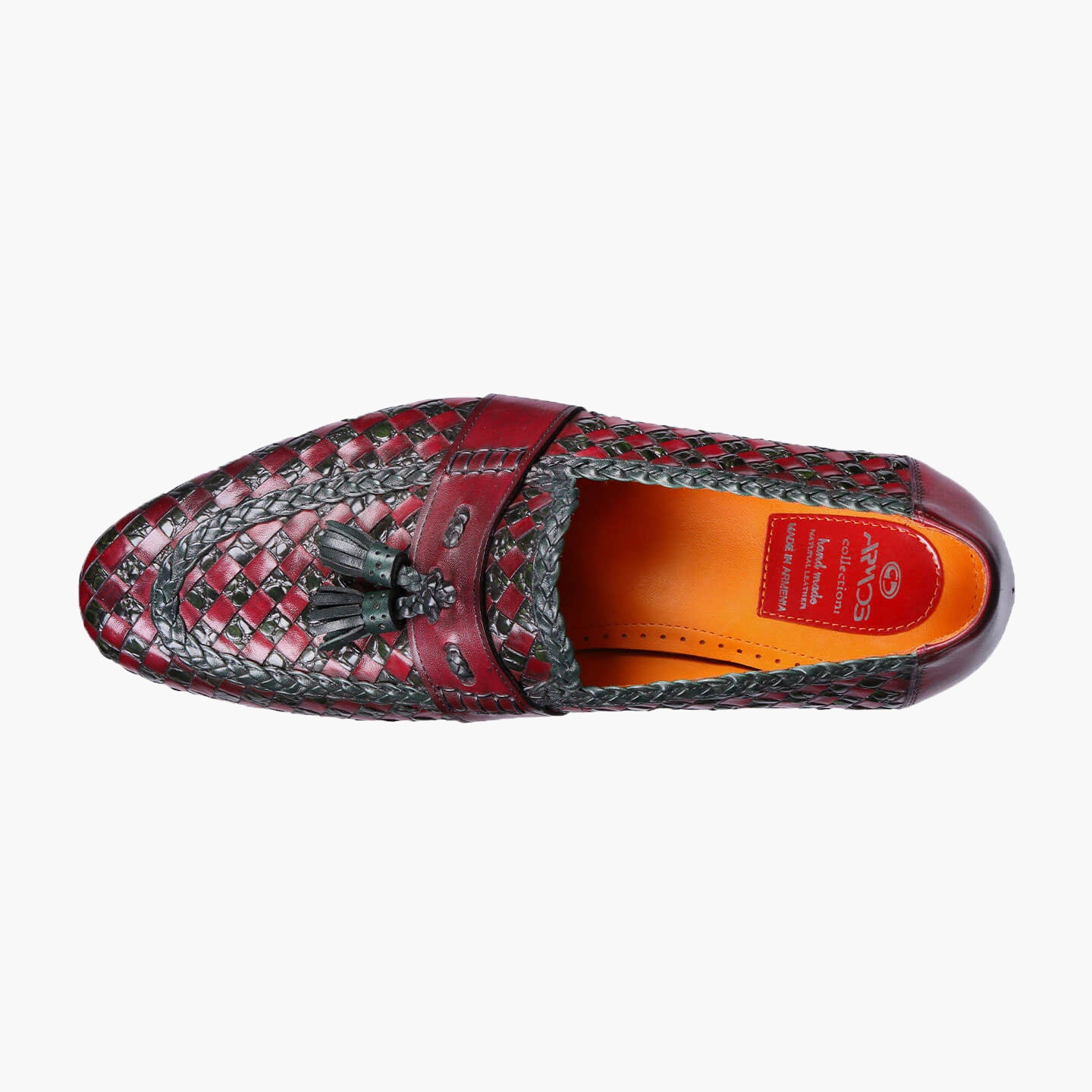 Red-green loafers