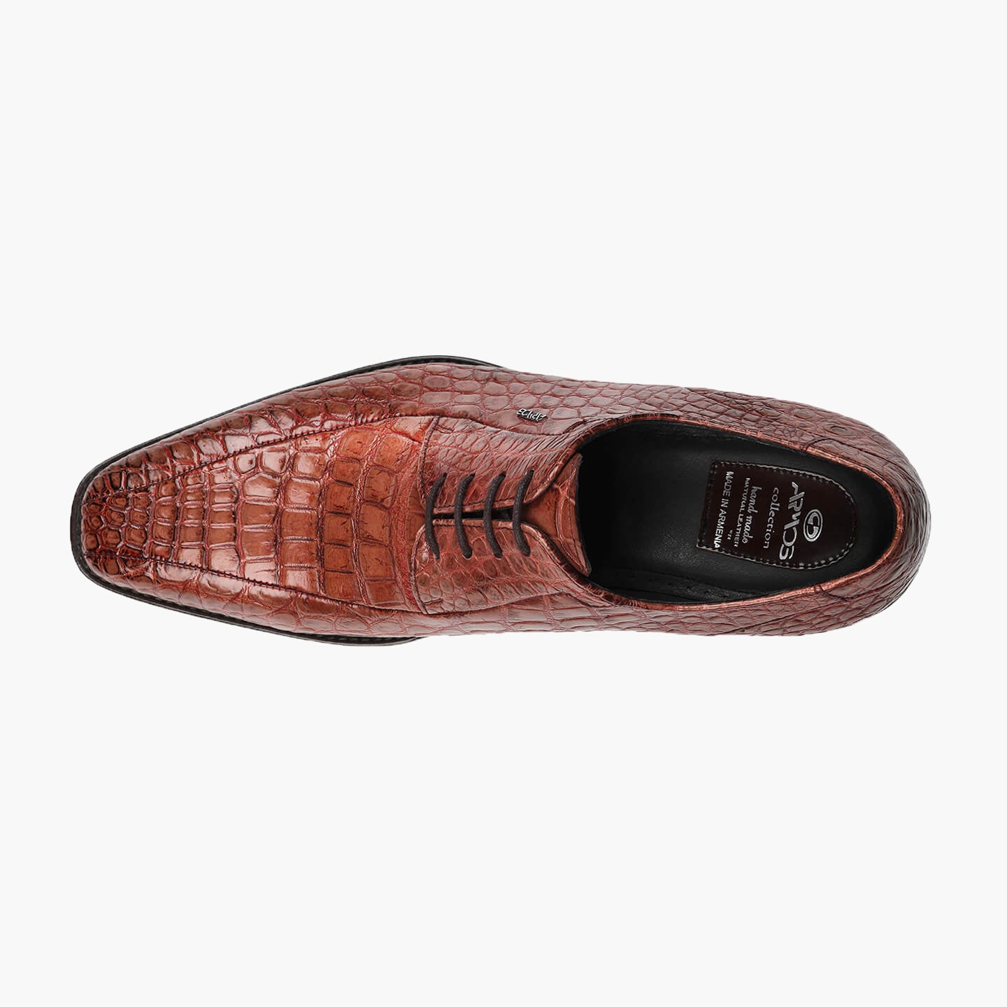 Crocodile leather lace-ups