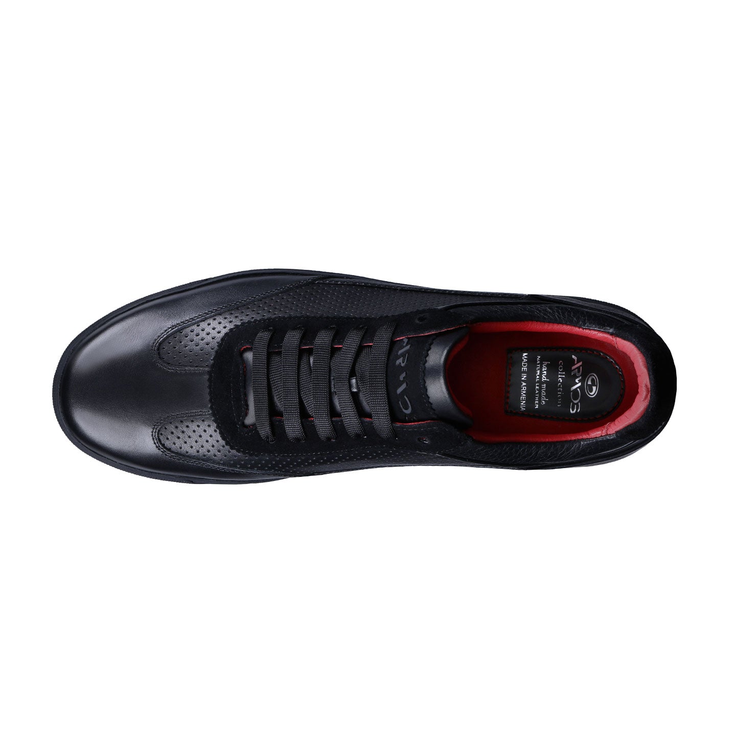 Men's Black Breathable Leather Sneaker