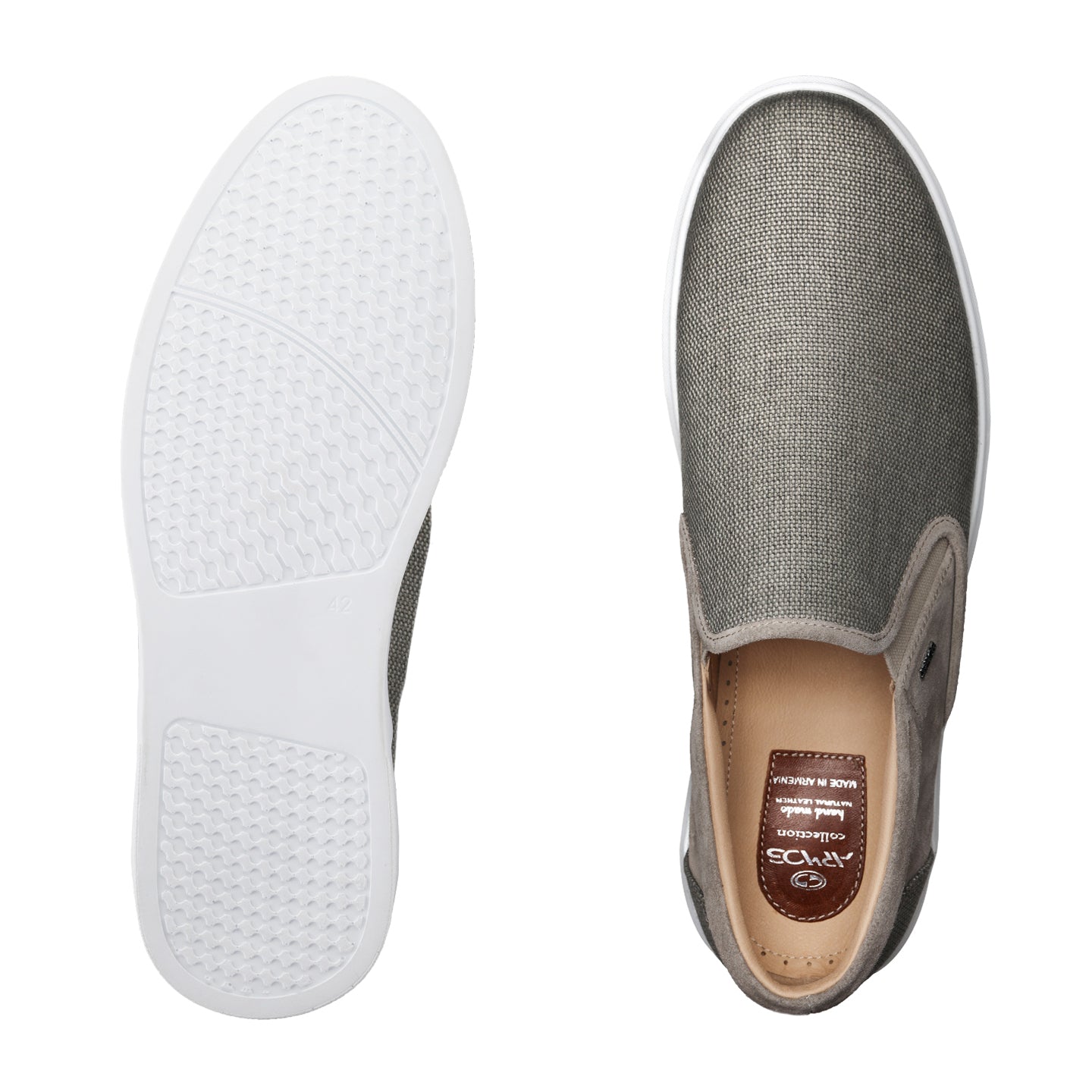 Linen fiber slip-ons