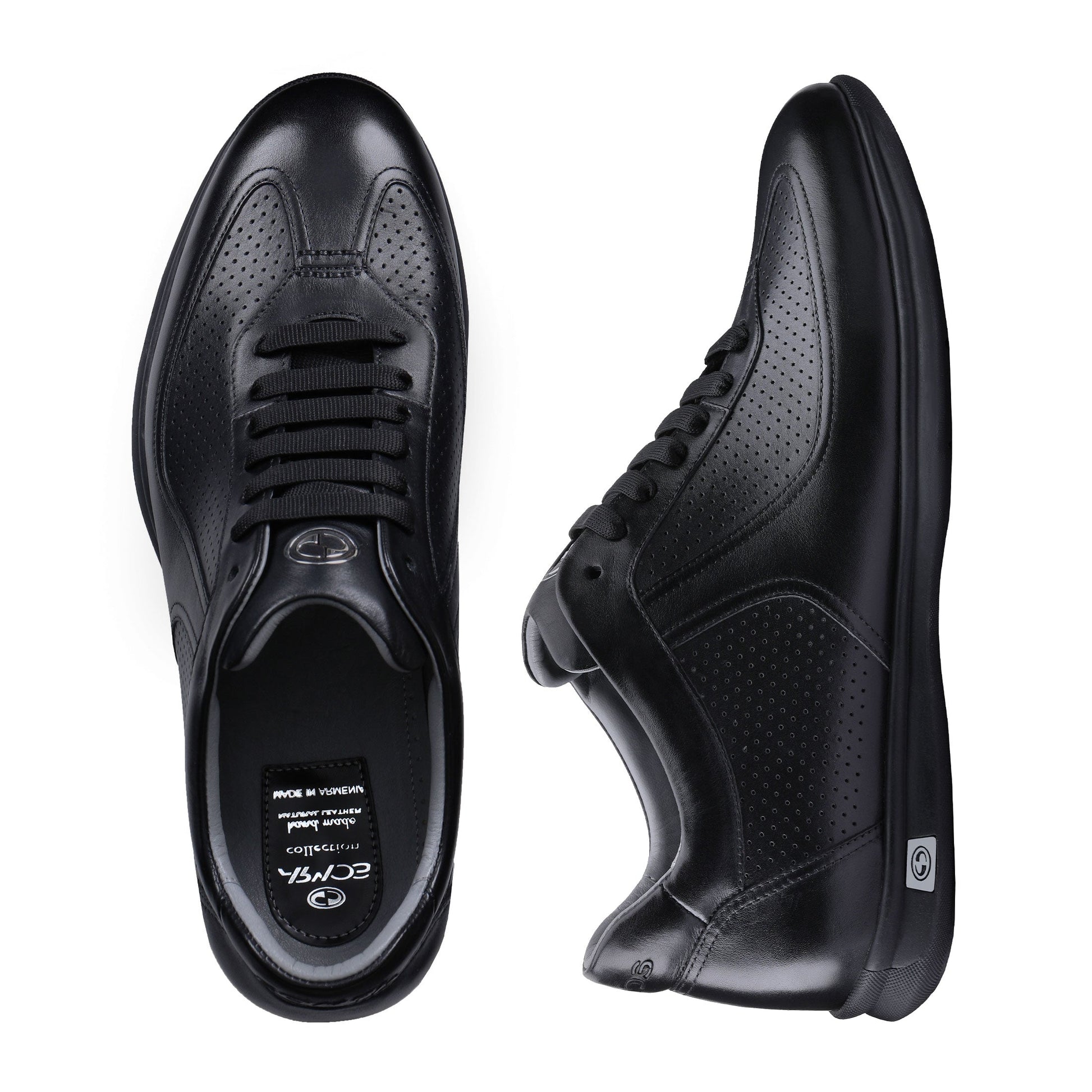 Men's Black Perforated Sneaker