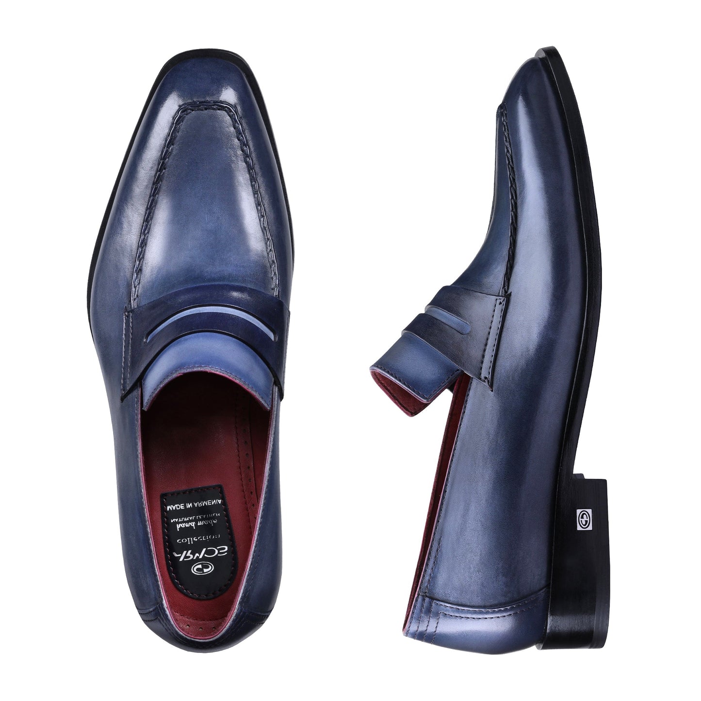 Patinated Penny Loafers