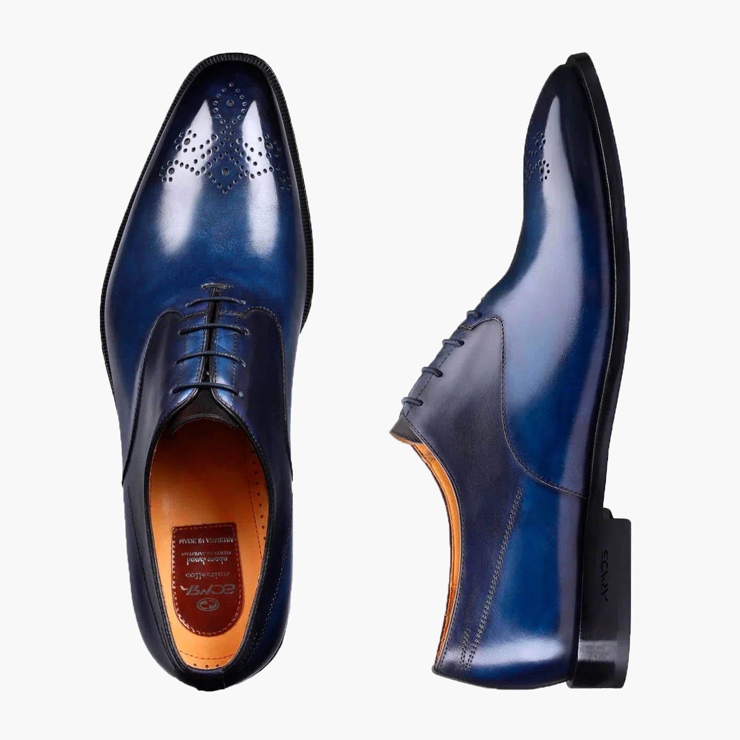 Perforated oxford shoes