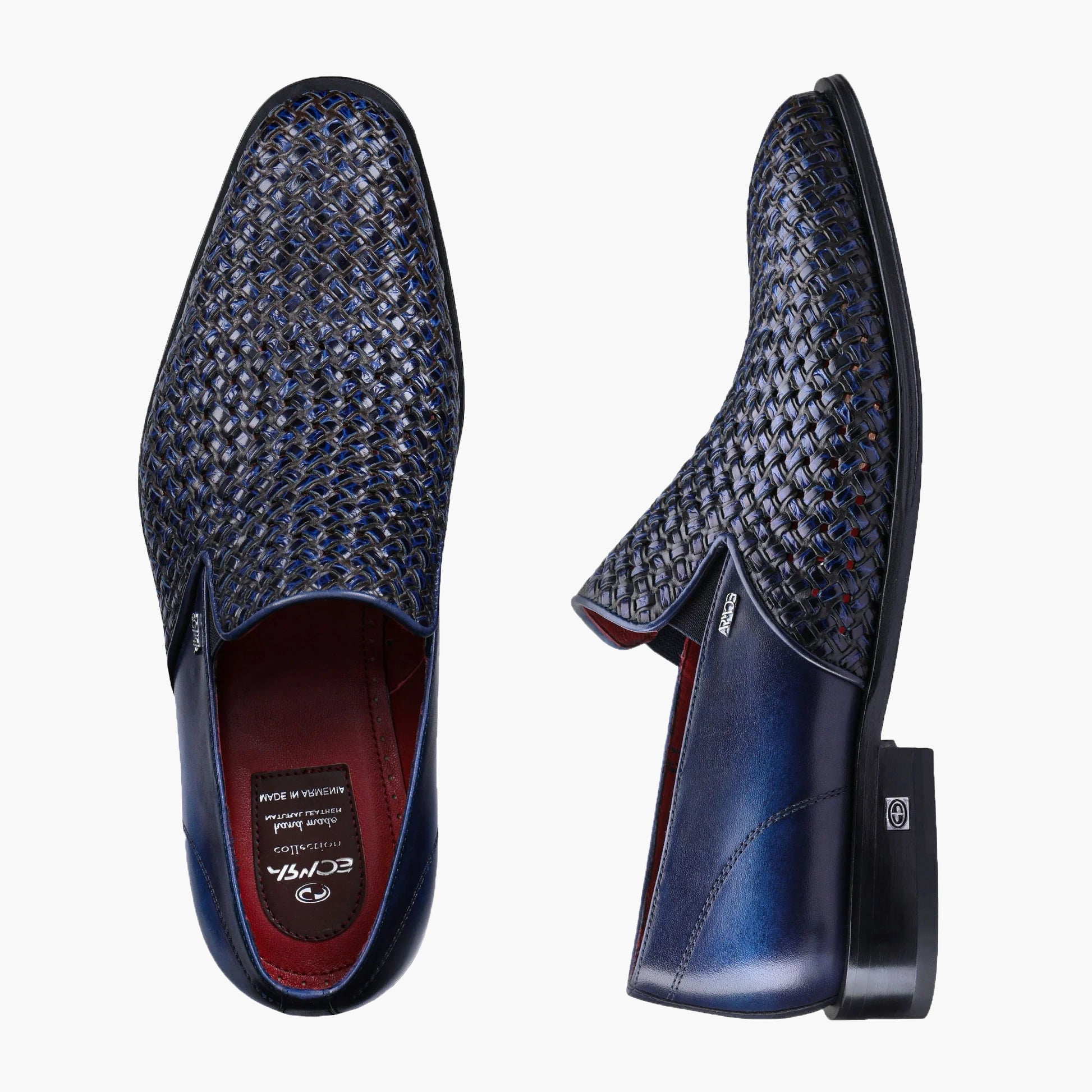 Blue woven shoes