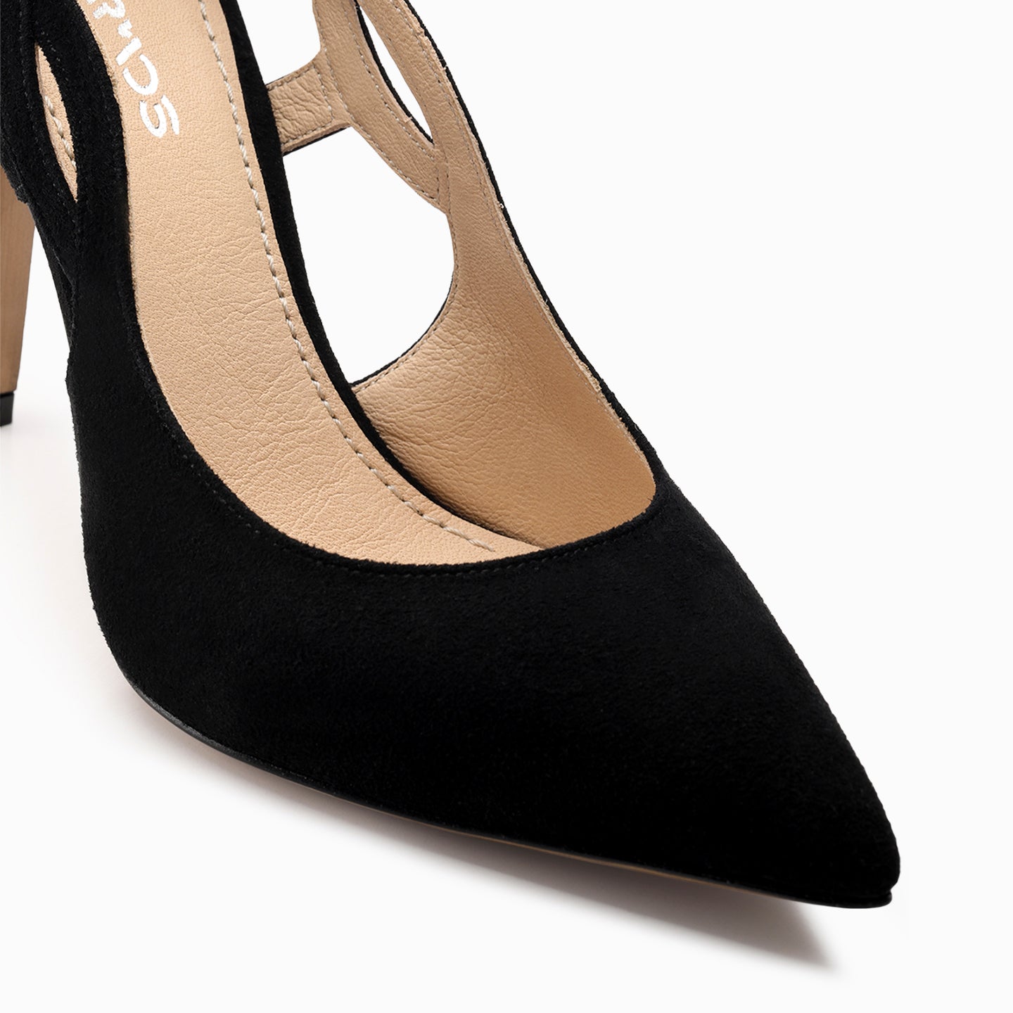 Black suede pumps shoes