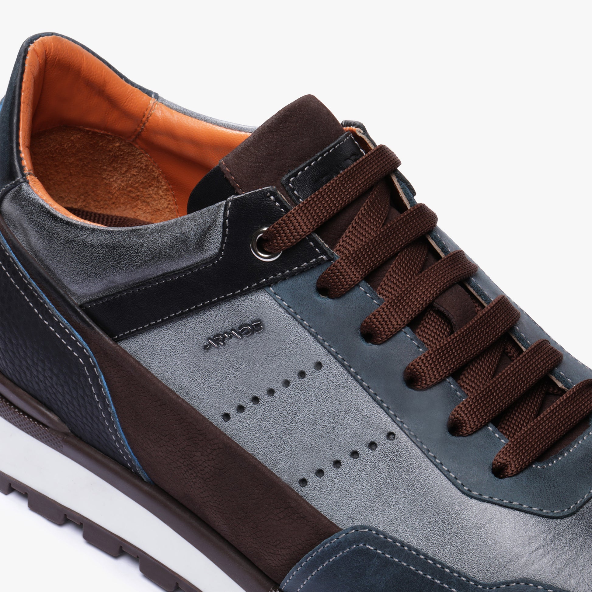 Men's Blue Nubuck & Leather Sneaker