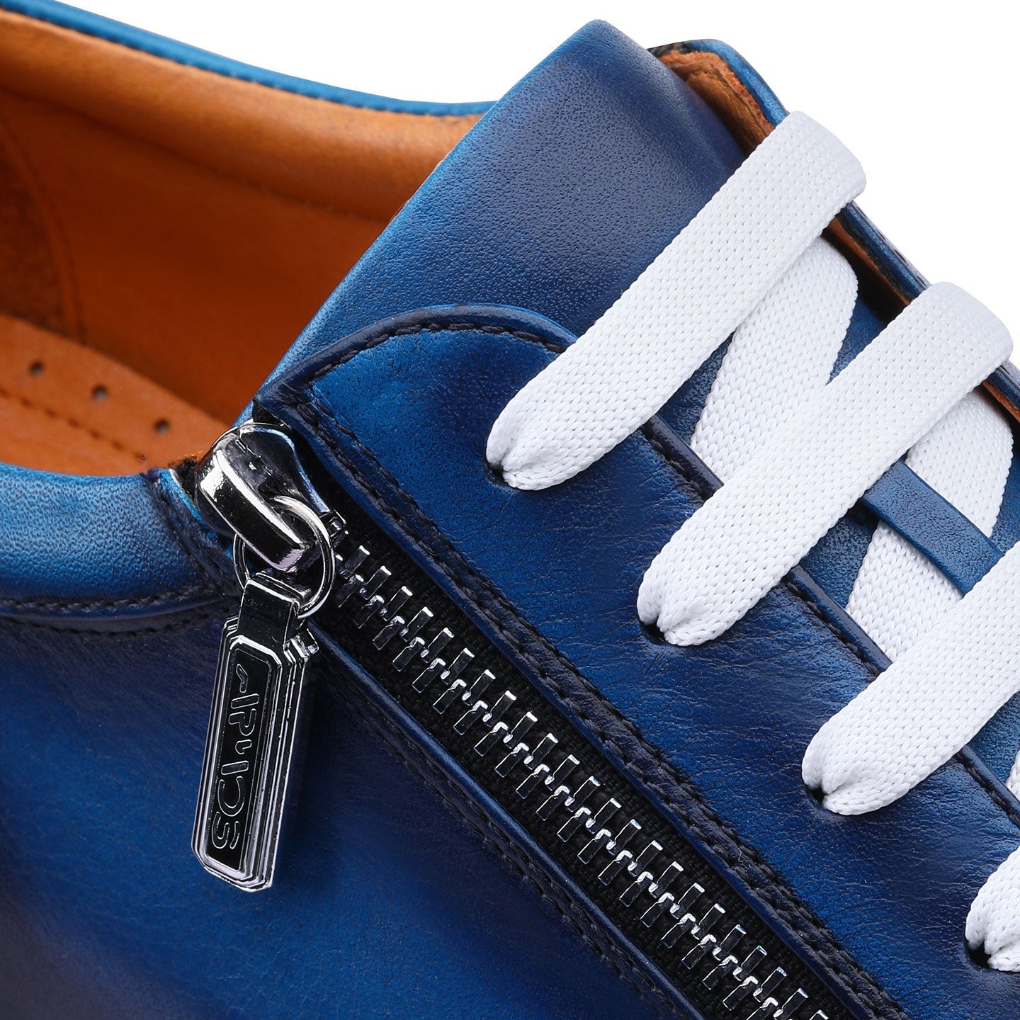 Men's Blue Patina Leather Sneaker