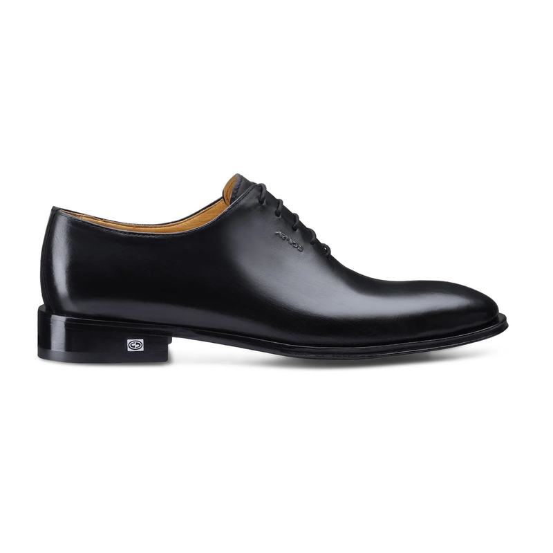 Men's Black Leather Oxford Lace-Up