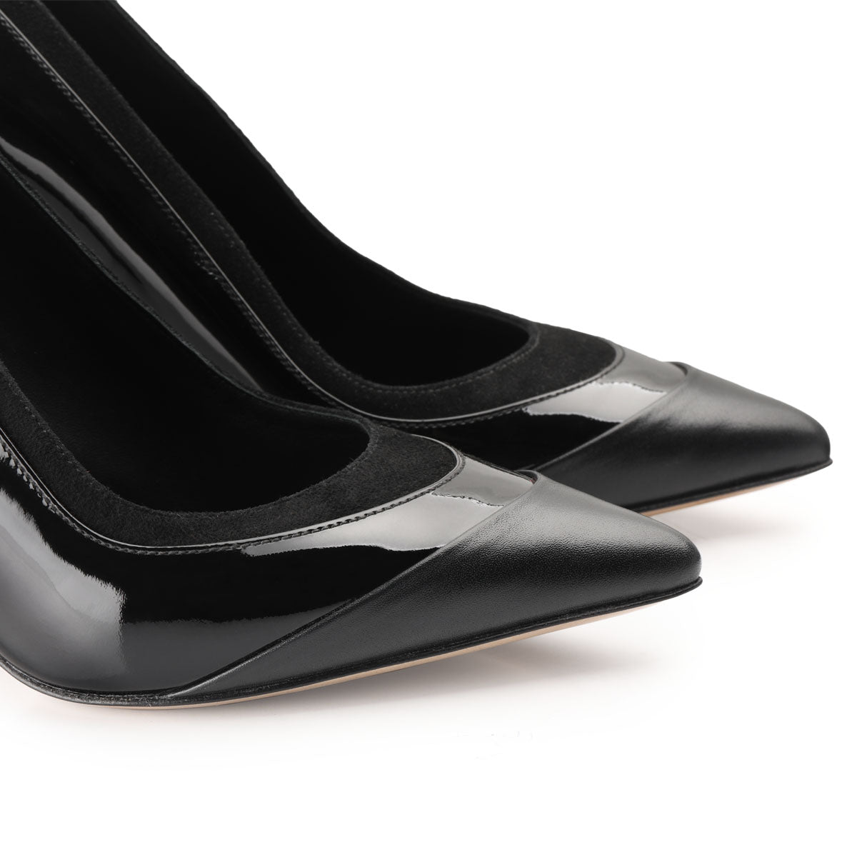 Black high-heel pumps