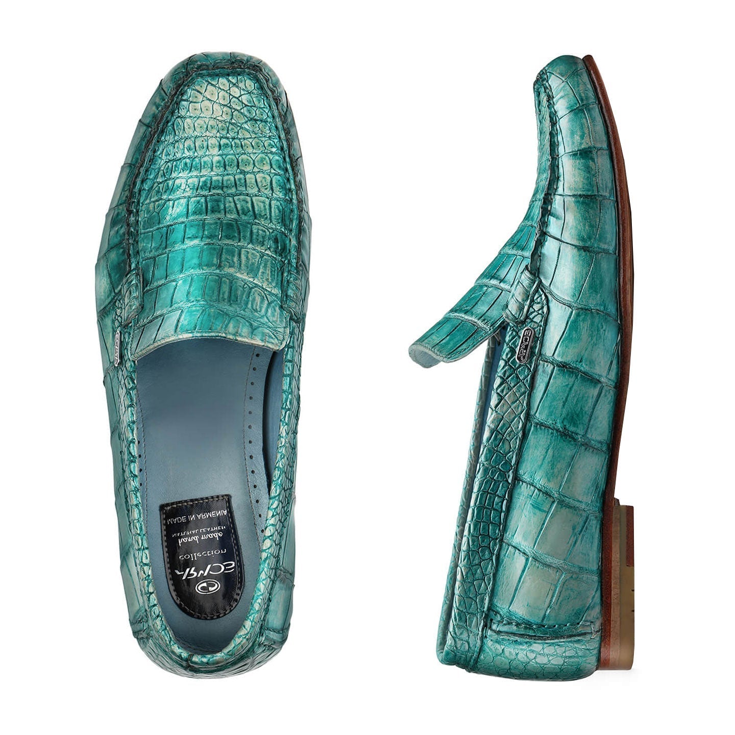 Turquoise moccasins