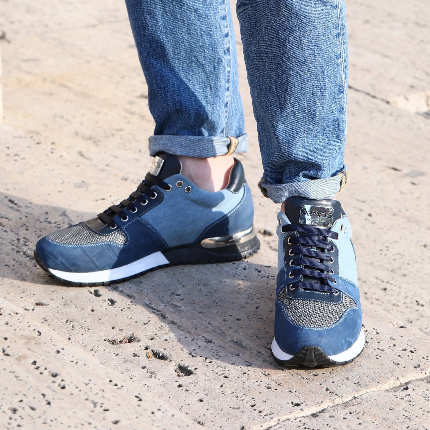 Denim sports shoes