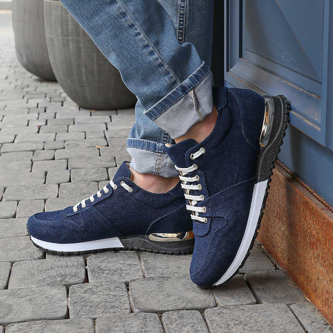 Denim sports shoes