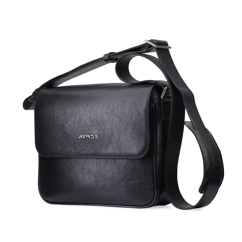 Black leather bag