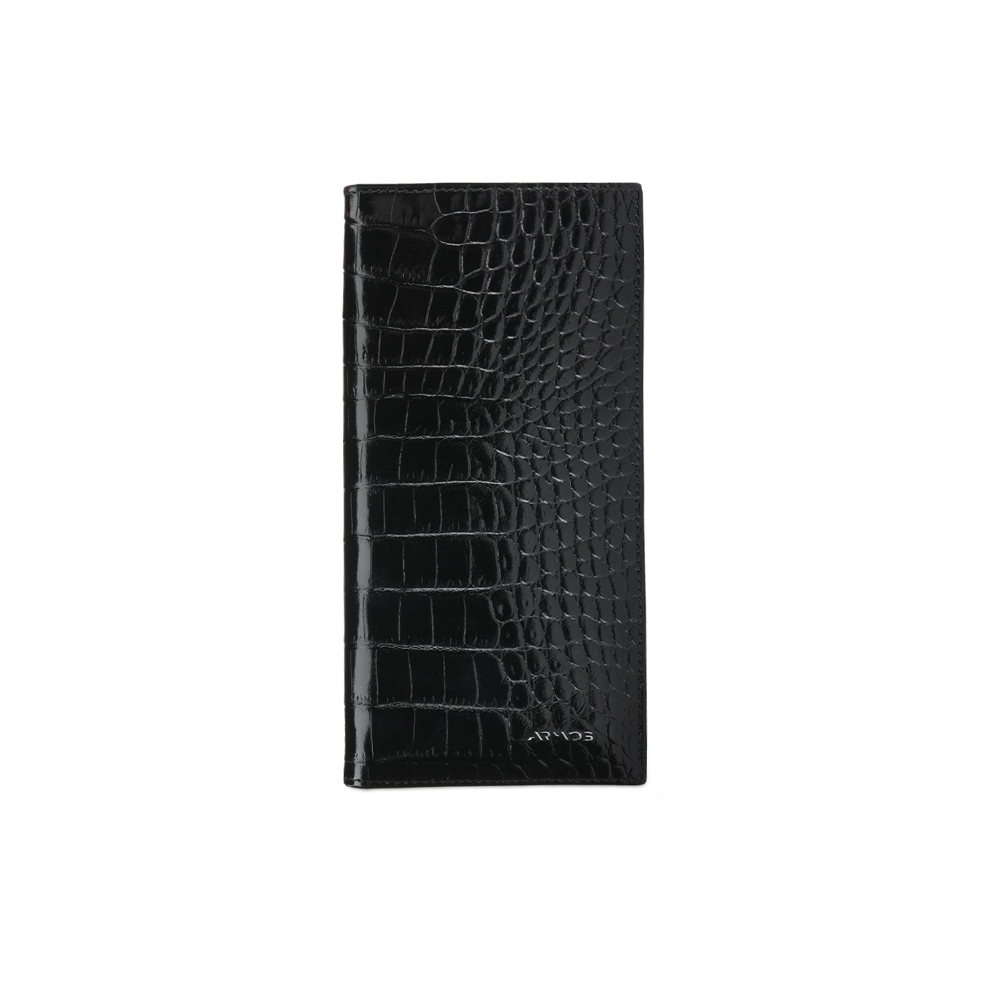 Black croc-printed wallet