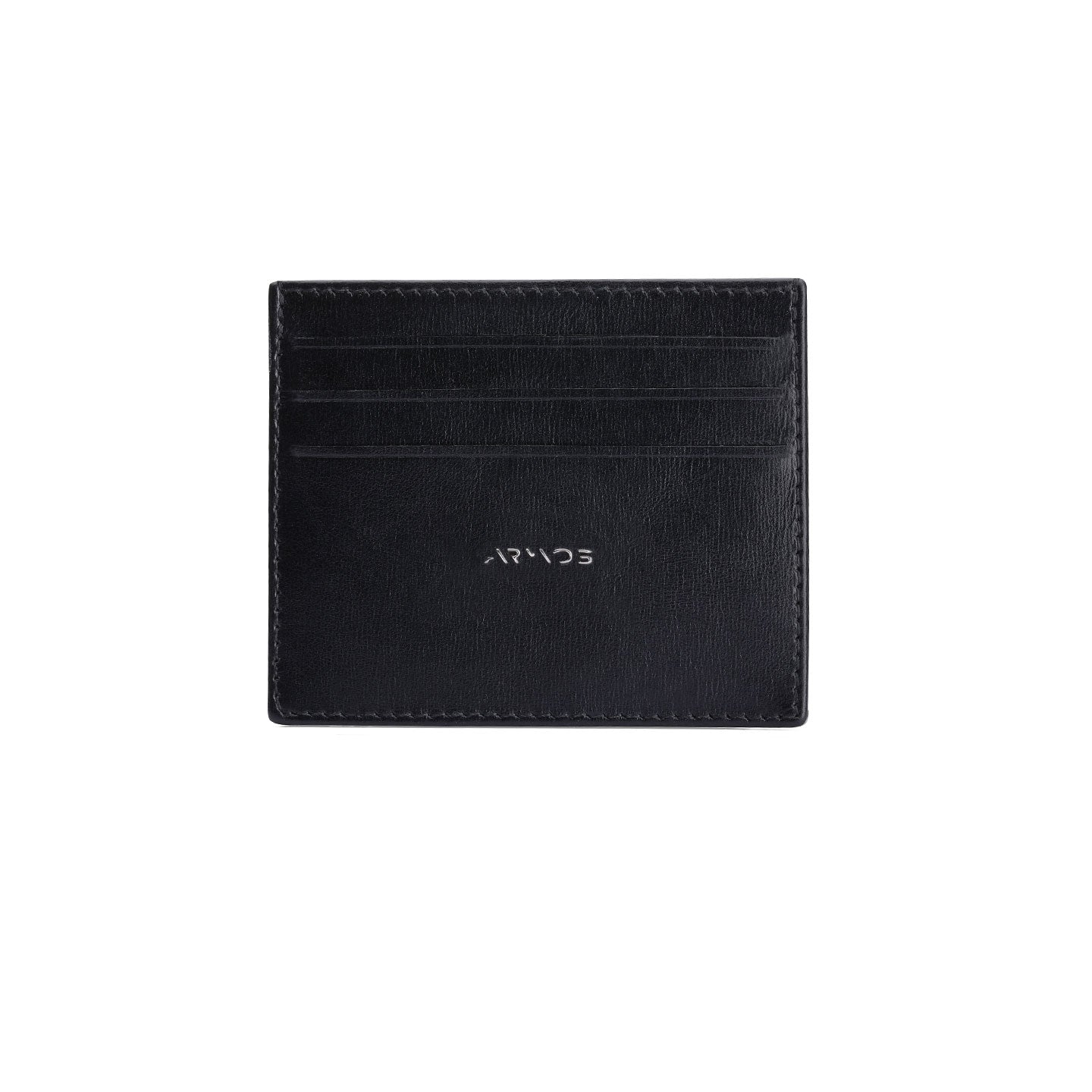 Black leather cardholder