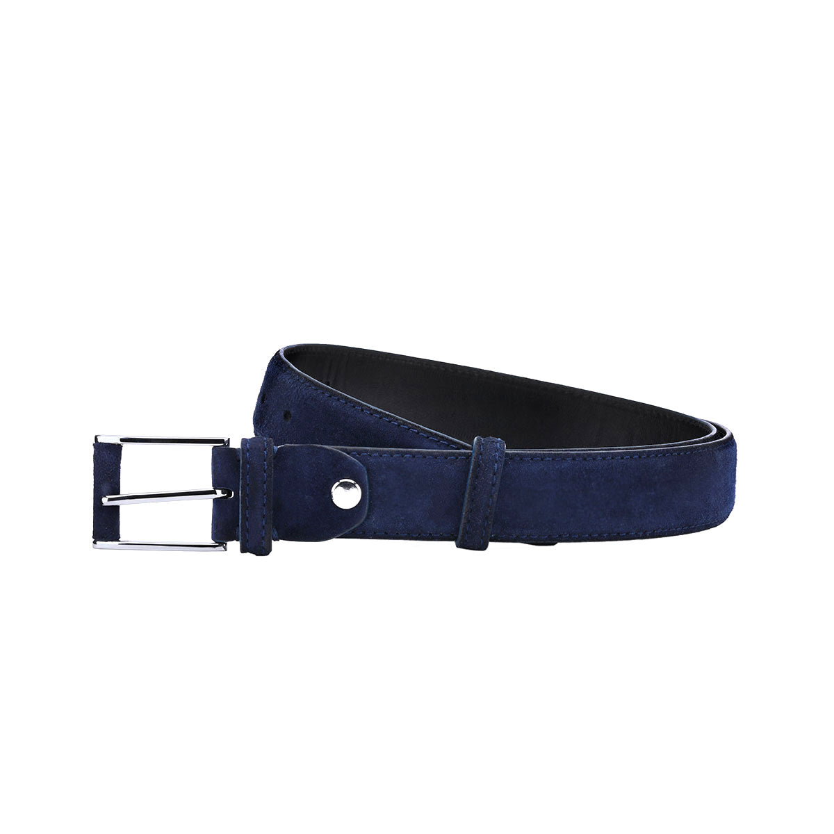 Blue suede belt