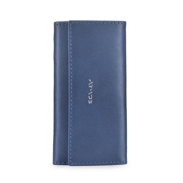 Blue leather key case